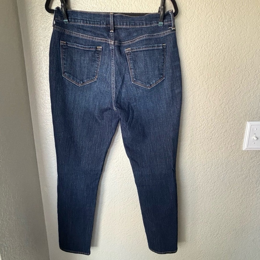 Old Navy Curvy Profile 8S Mid Rise Straight Leg Jeans Dark Wash - Picture 10 of 11